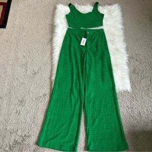 NWT Cider Green Women's 2 piece pant set Sz S